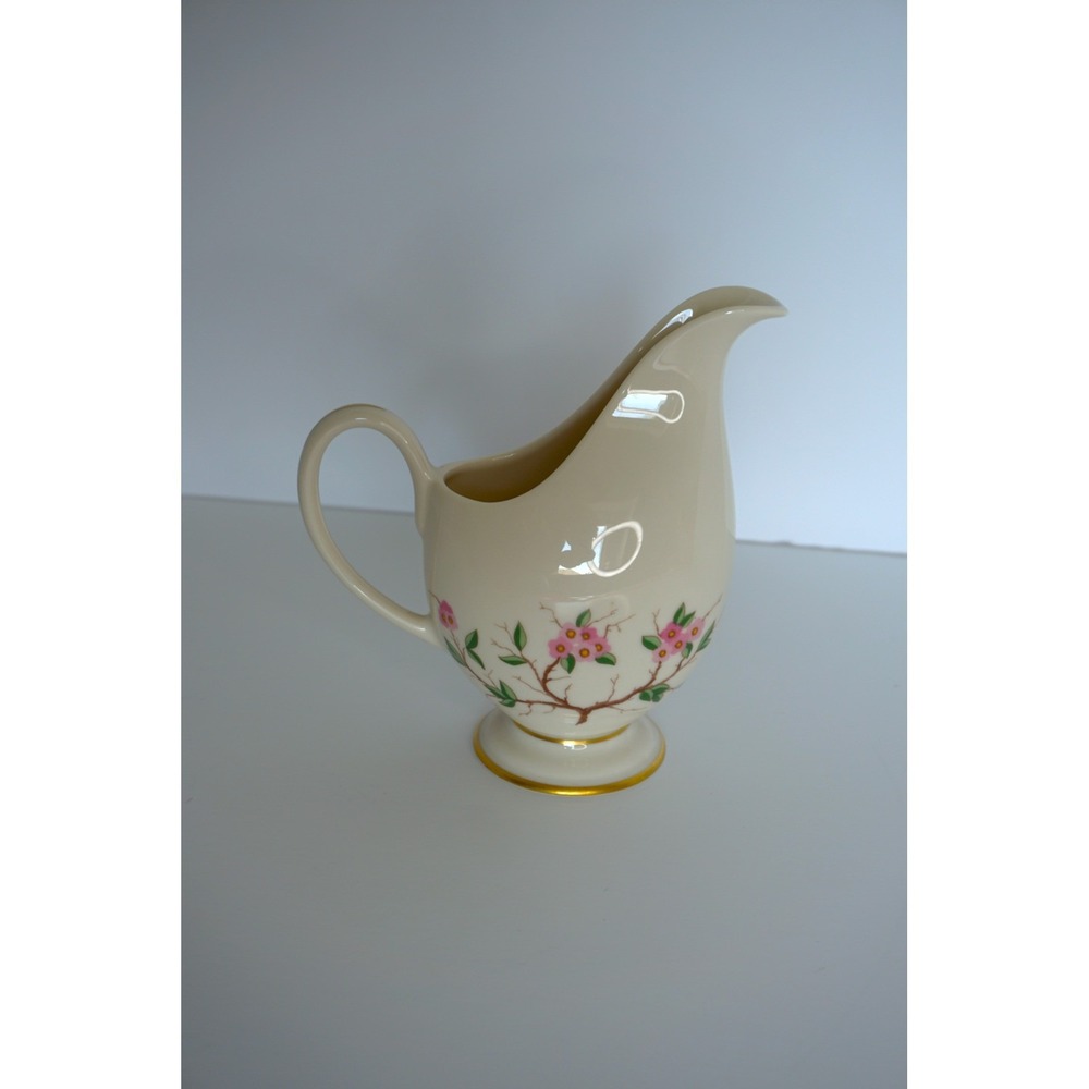 Franciscan China Woodside Gravy Boat Creamer Pink Floral Gold Trim California